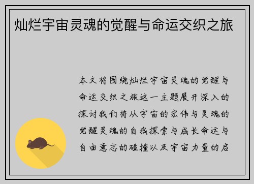 灿烂宇宙灵魂的觉醒与命运交织之旅